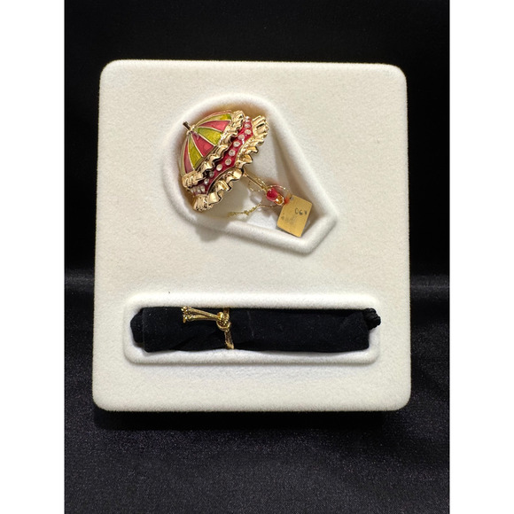 NIB Estee Lauder White Linen Pretty Parasol Solid Perfume Compact 2000 - Picture 1 of 11